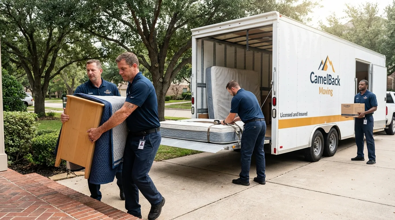 Crew loading residential truck for cross-state move from East Berlin, PA